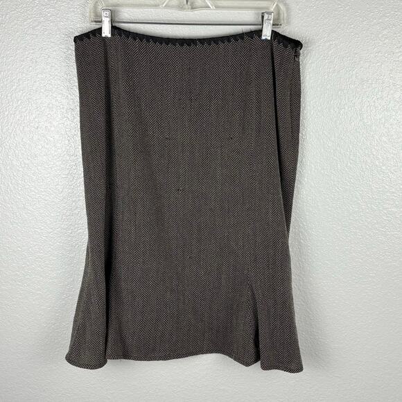 Carlisle US Women's Size 16 Black Grey Lined Wool Skirt FLAWED - See Description - Picture 1 of 6